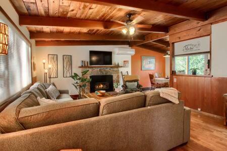Orange Door Electric Fireplace Bbq *